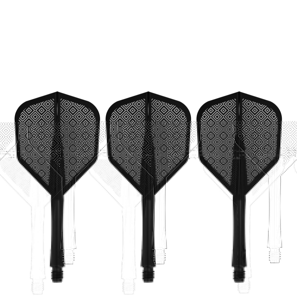 Caliburn SUP Flights - Moulded Shaft and Flight -  Standard No6 - Block - Black