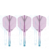 Caliburn SUP Flights - Moulded Shaft and Flight -  Standard No6 - Feather - Blue & Purple