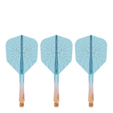 Caliburn SUP Flights - Moulded Shaft and Flight -  Standard No6 - Crack - Orange & Blue