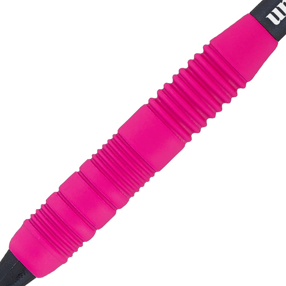 Unicorn Core Plus Win Darts - Soft Tip Brass - Rubberised Pink