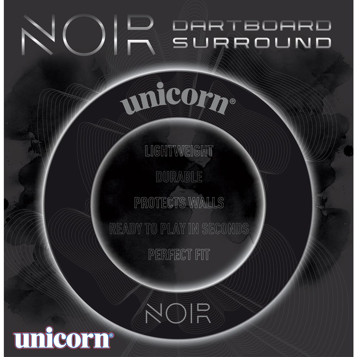 Unicorn Dartboard Surround - Professional - Heavy Duty - Noir
