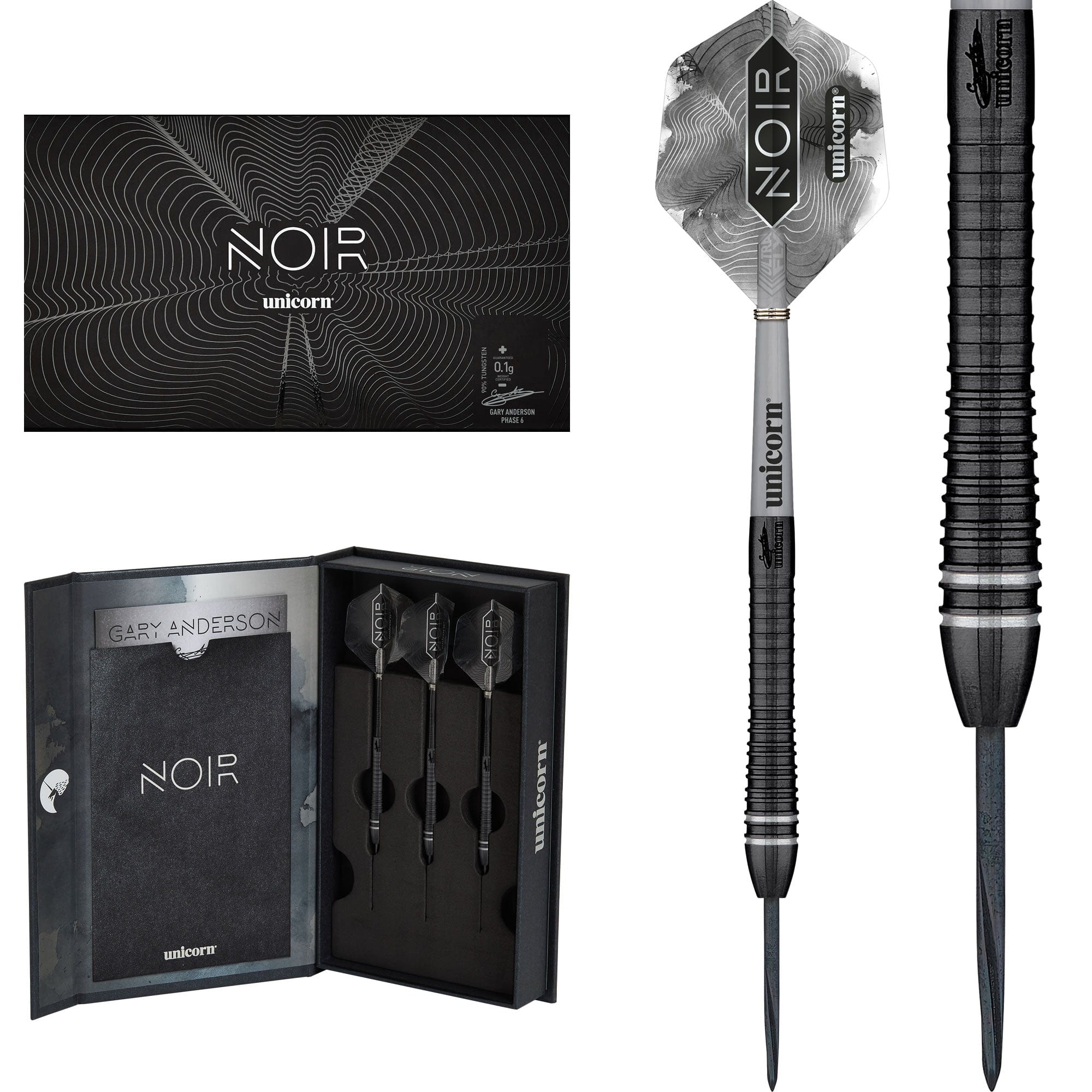Unicorn Gary Anderson Darts - Steel Tip - The Flying Scotsman - Noir  Organic - Phase 6
