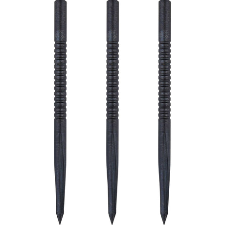 Unicorn Volute Dart Points - Steel Tip - Micro Shark Fin - Black 42mm