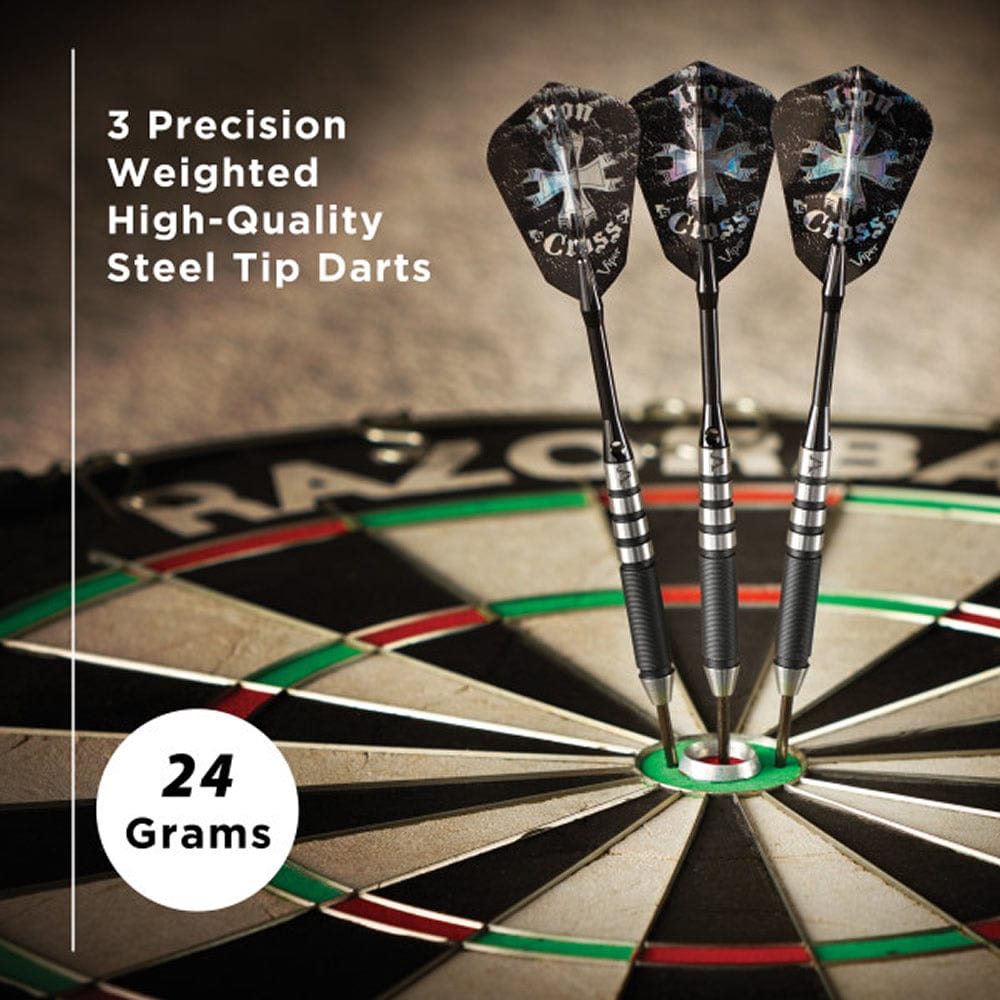 Viper Desperado Darts - Steel Tip - 80% - inc Extras - D1 - Micro Grip - Black 24g