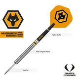 Wolverhampton Wanderers FC Darts - Steel Tip Tungsten - Official Licensed - Wolves - 24g 24g