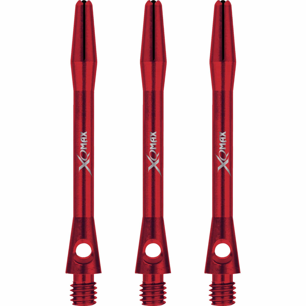 XQMax Aluminium Dart Shafts - Metal Dart Stems - Red Medium