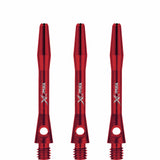 XQMax Aluminium Dart Shafts - Metal Dart Stems - Red Short