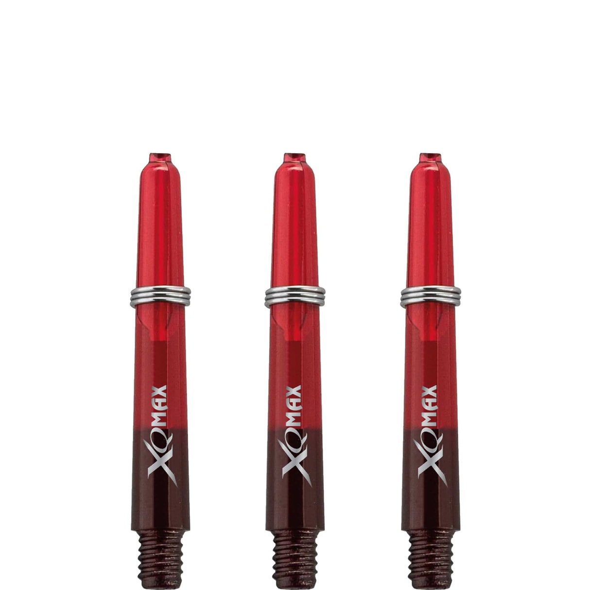 XQMax Gradient Polycarbonate Dart Shafts - with Logo - includes Springs - Black & Red Short