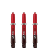 XQMax Gradient Polycarbonate Dart Shafts - with Logo - includes Springs - Black & Red Short