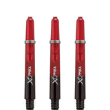 XQMax Gradient Polycarbonate Dart Shafts - with Logo - includes Springs - Black & Red Tweenie