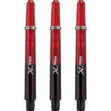 XQMax Gradient Polycarbonate Dart Shafts - with Logo - includes Springs - Black & Red Medium