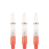 XQMax Gradient Polycarbonate Dart Shafts - with Logo - includes Springs - Transparent & Red Short