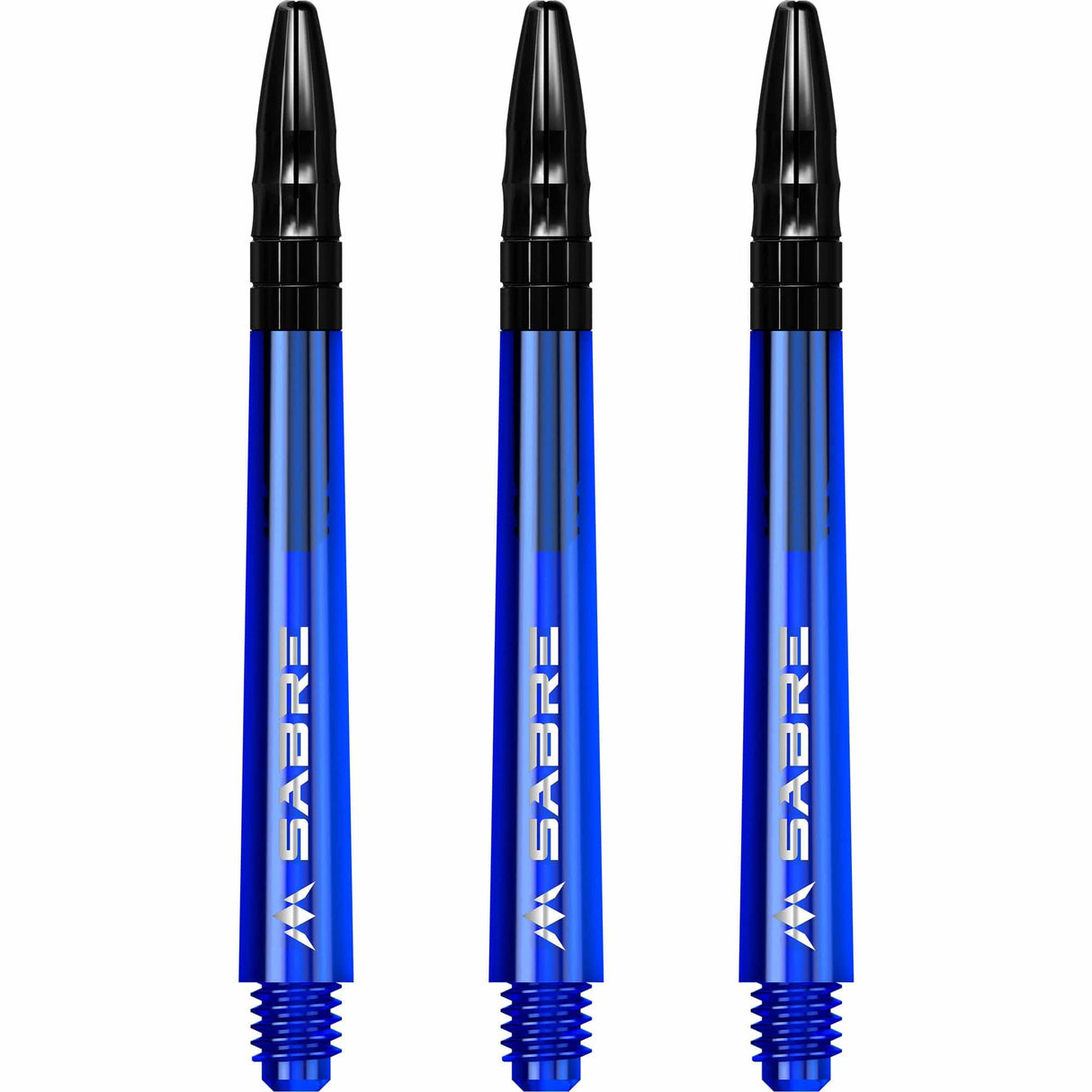 Mission Sabre Shafts - Polycarbonate Dart Stems - Blue - Black Top Medium