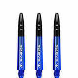 Mission Sabre Shafts - Polycarbonate Dart Stems - Blue - Black Top Tweenie